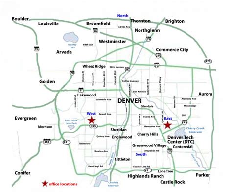 Real Estate Agency Office Map Denver Colorado
