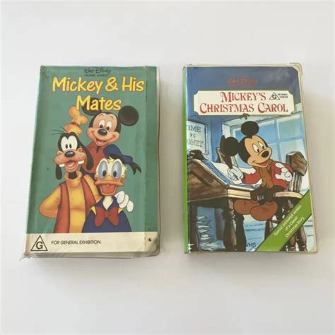 VINTAGE WALT DISNEY Home Video Mickey Mouse VHS Video Tapes Clamshell