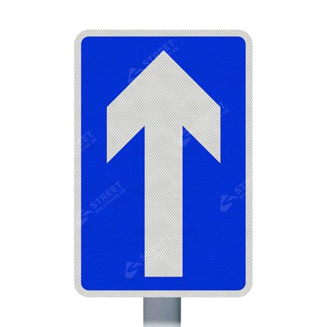 652 One Way Traffic Sign Face Post And Wall Mounted