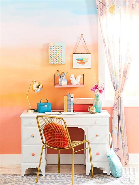 How to paint a sunset on a bedroom wall. How to Paint a Sunset-Inspired Wall Treatment