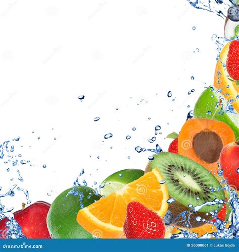 Fresh Fruit In Water Splash Stock Image Image Of Frame Chopped 26000061