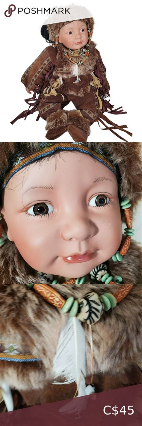 Cathay Collection Native American Indian Large Porcelain Sitting Doll 2405000 Native American