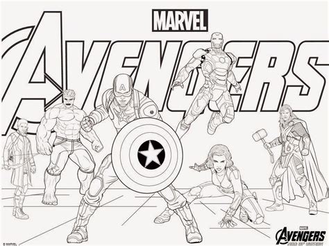 Vengadores para colorear, pintar e imprimir