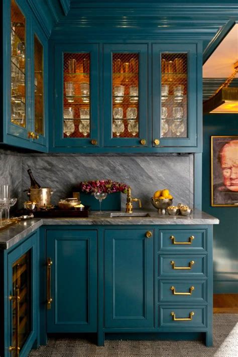 23 Unbelievably Chic Teal Kitchen Cabinets And The Best Way To