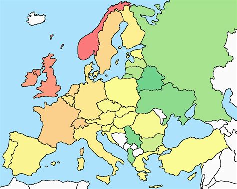 Map Of Europe No Country Names Mapofmap Porn Sex Picture