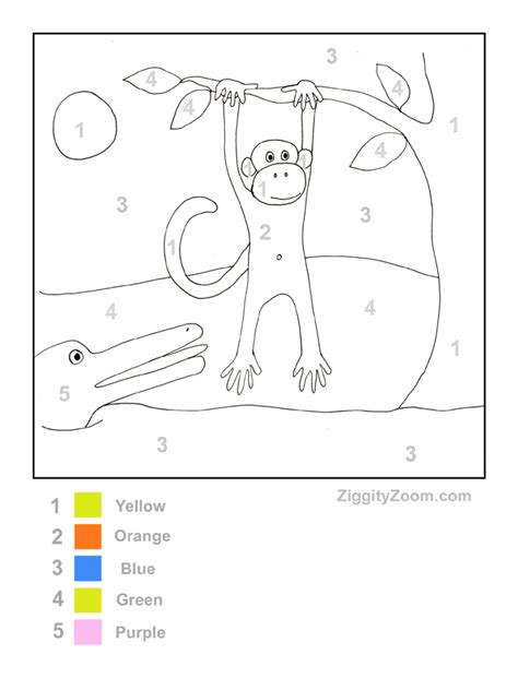 Monkey Color By Number