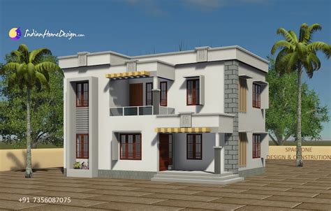 1610 Sqft 4 Bhk Flat Roof House Design By Spaceone Design And