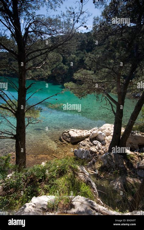 Malo Jezero Or Little Lake On The Island Of Mljet Croatia Stock