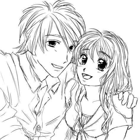 Free Printable Anime Couple Coloring Page Free Printable Coloring Pages