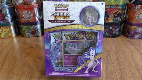 Mewtwo Shining Legends Pin Collection Box Opening Youtube