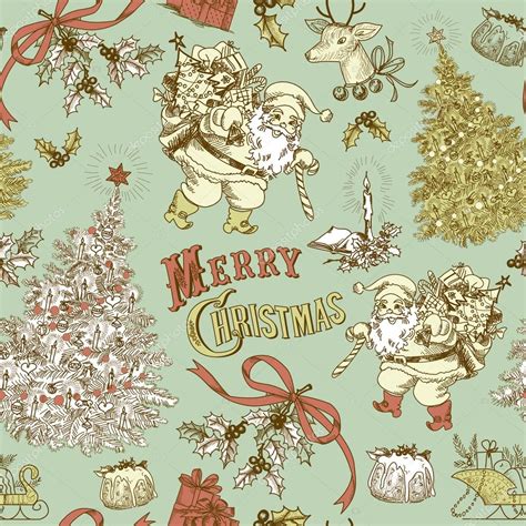 Vintage Christmas Seamless Pattern — Stock Vector © Alisafoytik 16788551