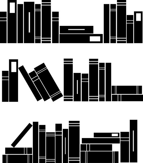 Book Silhouette Clip Art Stacked Vector Png Download 49525658