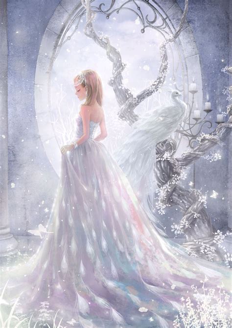 Beautiful Snow Queen Illustration Anime Art Fantasy Art