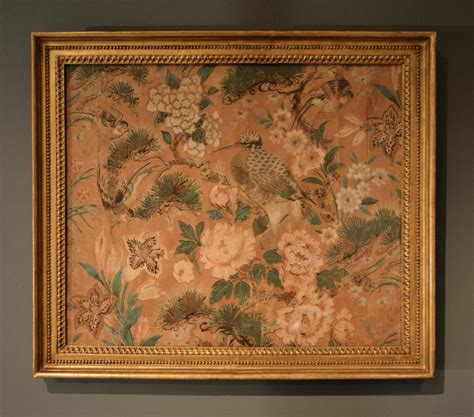 A Panel Of Mid 18th Century Chinese Wallpaper Bada