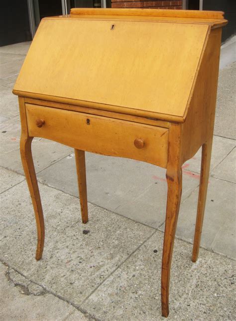 Uhuru Furniture And Collectibles Sold Birdseye Maple Secretary Desk 200