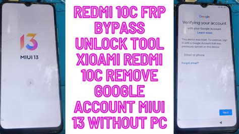 Redmi C Frp Bypass Unlock Tool Xioami Redmi C Remove Google Account Miui Without Pc