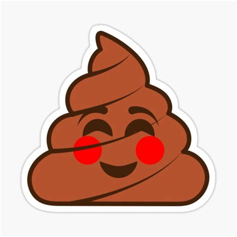 Poop Emoji Blush Sticker For Sale By Jvshop Redbubble