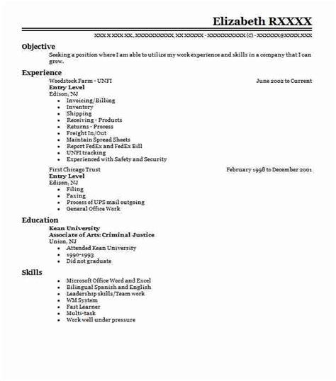 entry level biology resume examples templates