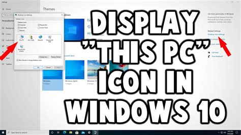 How To Display The This Pc My Computer Icon On The Desktop In