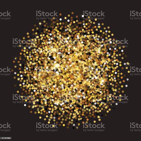 Gold Glitter Vector Texture Golden Sparcle Background Amber Particles