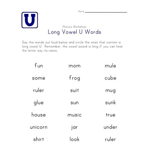 Long Vowel U Worksheets And Activities No Prep By Whimsical Wheelerland