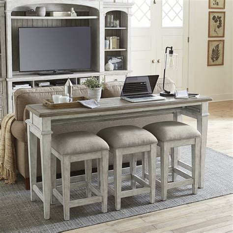 Wide variety · 20 years experience · happy customers · lowest prices Weathered White Oak Console Bar Table - Heartland | RC ...