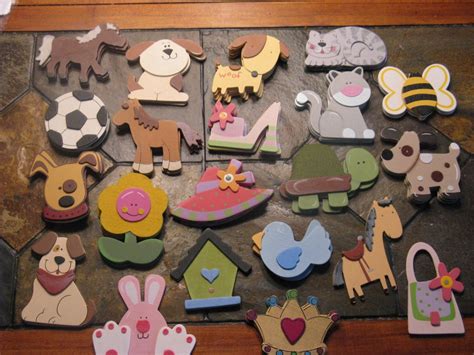 Over 50 Painted Wooden Cutouts