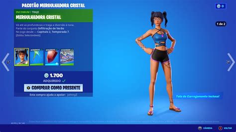 NOVA CRISTAL MERGULHADORA FORTNITE BATTLE ROYALE YouTube