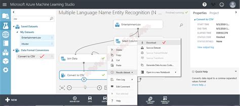 Azure Machine Learning Studio Multiple Language Named Entity