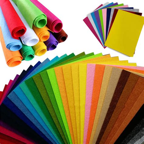 A4 Self Adhesive Polyester Felt Sheet Sticky Non Woven Fabric Diy Craft