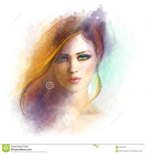 Beautiful Woman Face Abstract Woman Portrait Summer