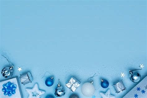 Blue And Silver Christmas Background Stock Photos Motion Array