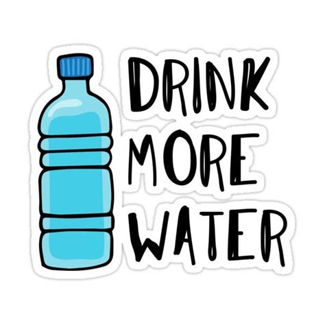 Drink More Water Stay Hydrated Sticker By Neli Dimitrova In 2021