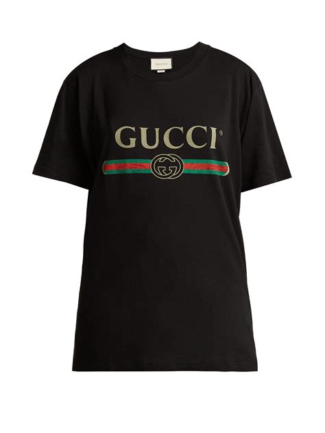 Gucci Fake Logo T Shirt In Black Save 27835051546391753 Lyst
