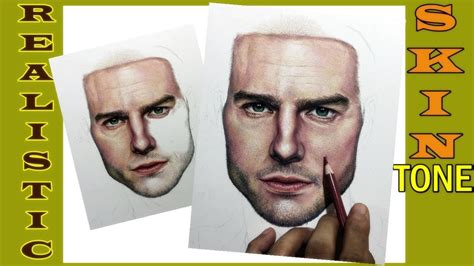 How To Draw Build Realistic Skin Tone Using Colored Pencils For