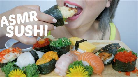 Sushi Asmr No Talking Eating Sounds Ne Lets Eat Youtube