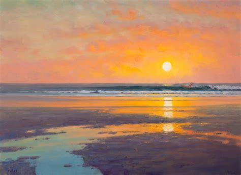 Beach Sunrise Jenness Beach Sunrise Sam Vokey Ocean Art Painting