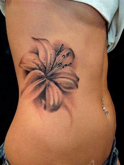 25 Black And White Flower Tattoos