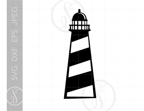 Nautical Lighthouse Svg Lighthouse Clipart Lighthouse Cut Etsy
