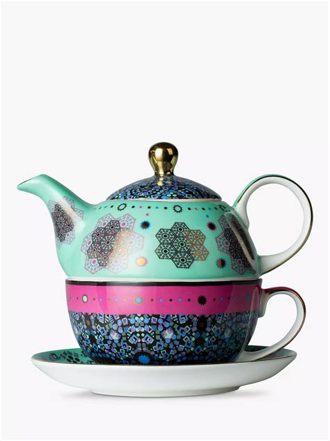 T2 Moroccan Tealeidoscope Tea For One Teapot Set 450ml Aqua At John Lewis And Partners