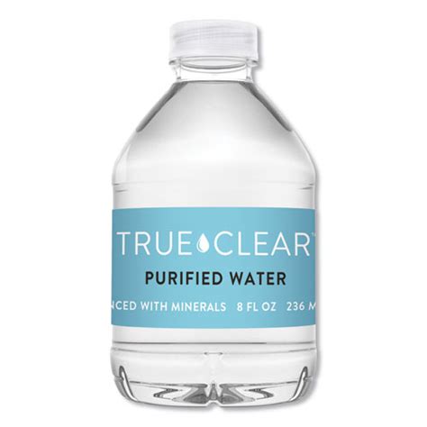 True Clear Purified Bottled Water 8 Oz Bottle 24 Bottlescarton