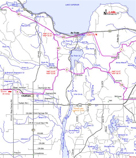 Michigan Snowmobiling Munising Au Train Snowmobile Trail Map Michigan