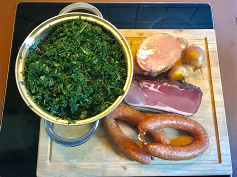 Zutaten Grünkohl mit Kassler und Kohlwurst