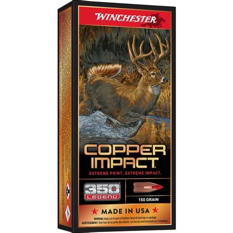 Winchester Deer Season Xp Copper 350 Legend 150 Gr Polymer Tip 20