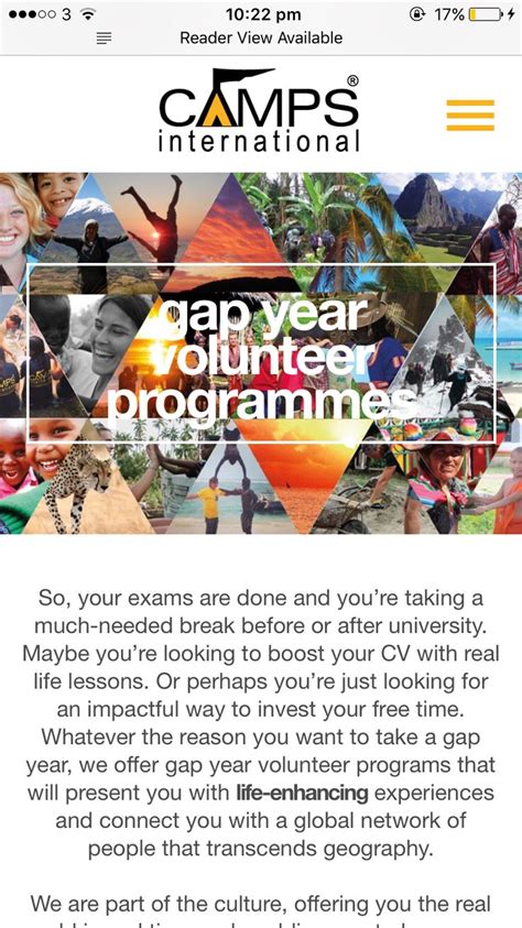 Gap Year Volunteer Programmes Gap Year Gap Year Volunteering
