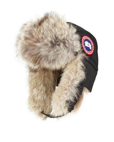 Canada Goose Coyote Fur Aviator Hat Aviator Hat Trapper Hats Canada Goose