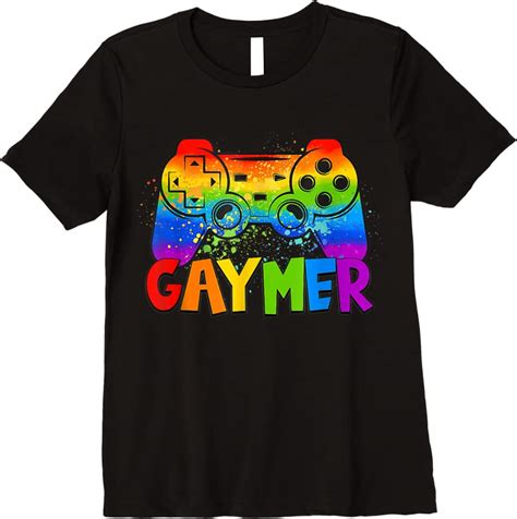 unisex gaymer gay pride flag lgbt gamer lgbtq gaming gamepad t shirts tees design