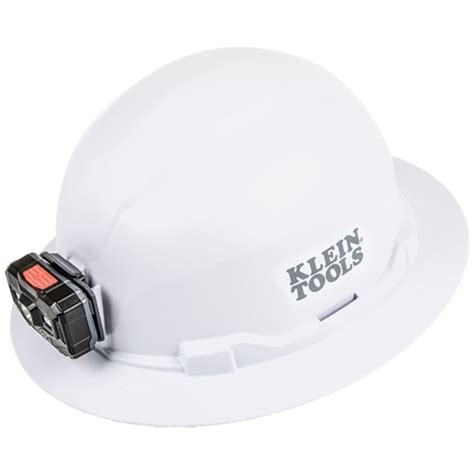 klein 60406rl hard hat non vented full brim with rechargeable headlamp klein hard hats
