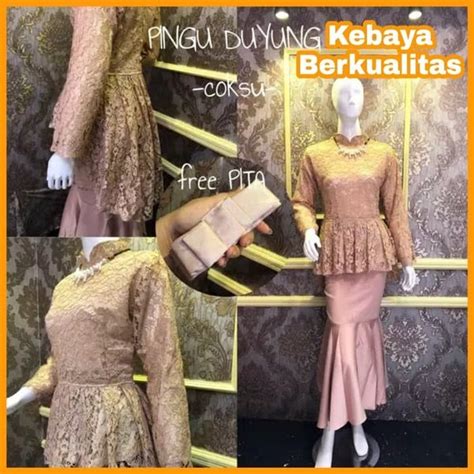 Jual Ready Stock Setelan Kebaya Modern Kebaya Brukat Pinguin Rok