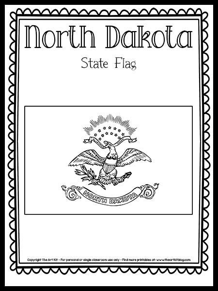 North Dakota State Flag Coloring Page Free Printable In 2022 Flag